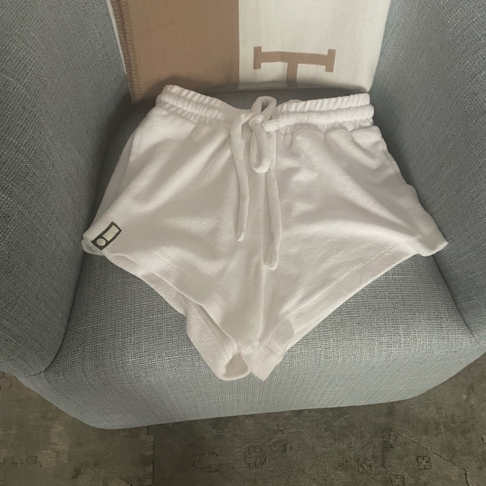 Daily Drills white terry shorts